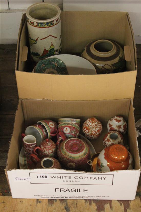 Mixed Oriental ceramics